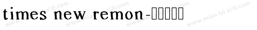 times new remon字体转换